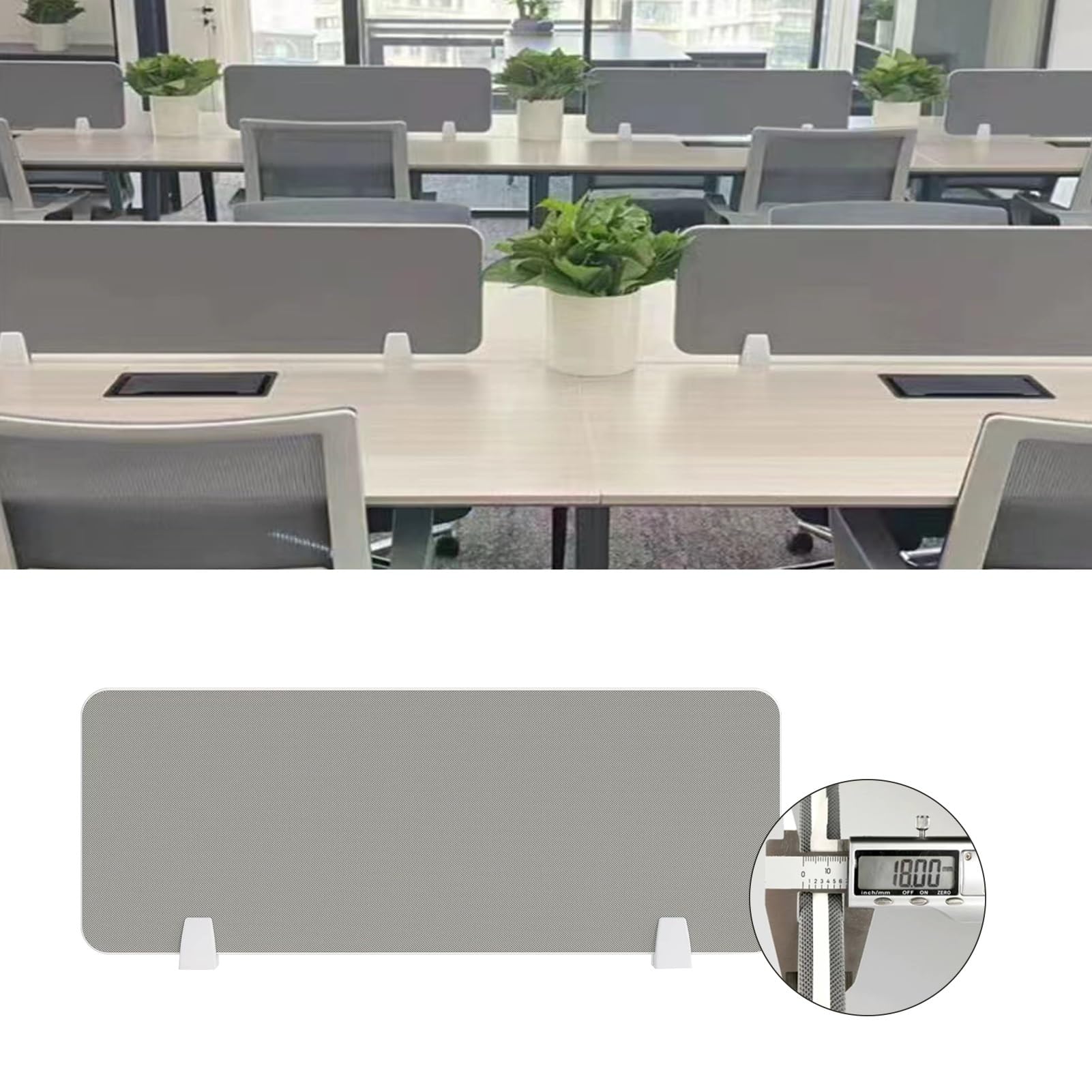 LWJSOCP Acoustic Desk Divider Screen for Office and School Customizable Noise Reduction Partition for Work from Home Gray 80x30 cm