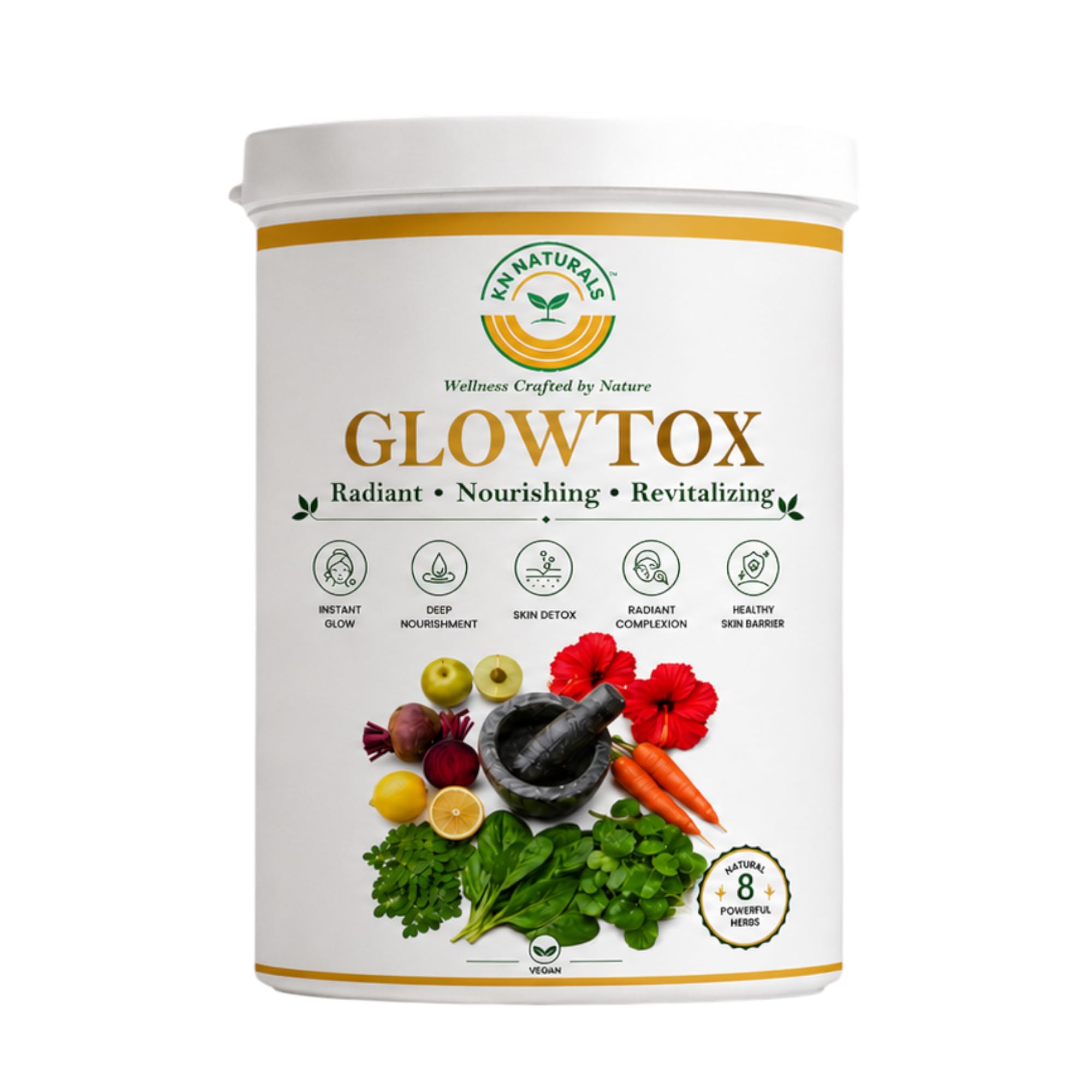 HiLife By KN Naturals Glowtox Herbal Infusion Blend Powder | Amla Beetroot Hibiscus Moringa Spinach Lemon & Botanical Ingredients | Herbal Beverage Mix | Vegan | 150g-image-29