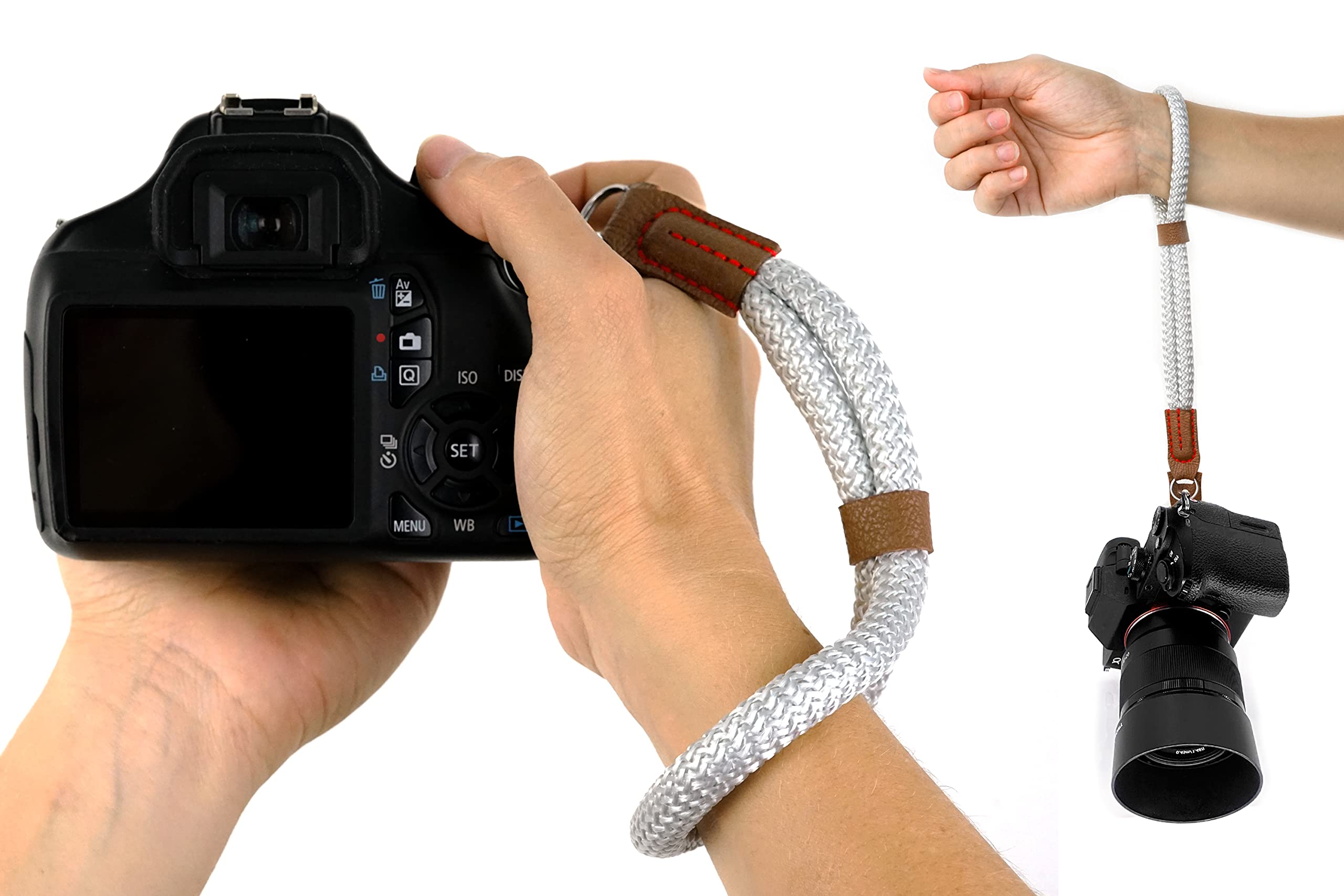 2 Cinghie Da Polso MoKo Per Fotocamera - Universali, In Cotone, Per Canon, Sony, Fujifilm E Altre! - Foto 5