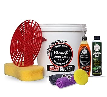 Wavex CCK28 Detailing Bucket Wash and Wax Kit, 8 Pcs