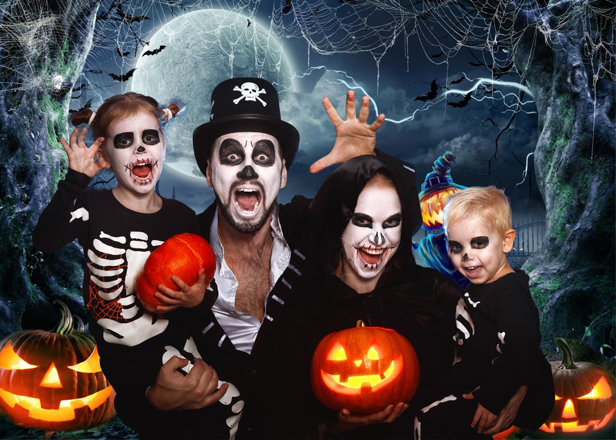 Amazon | AIIKES 7 x 5フィート ハロウィン背景 写真撮影用