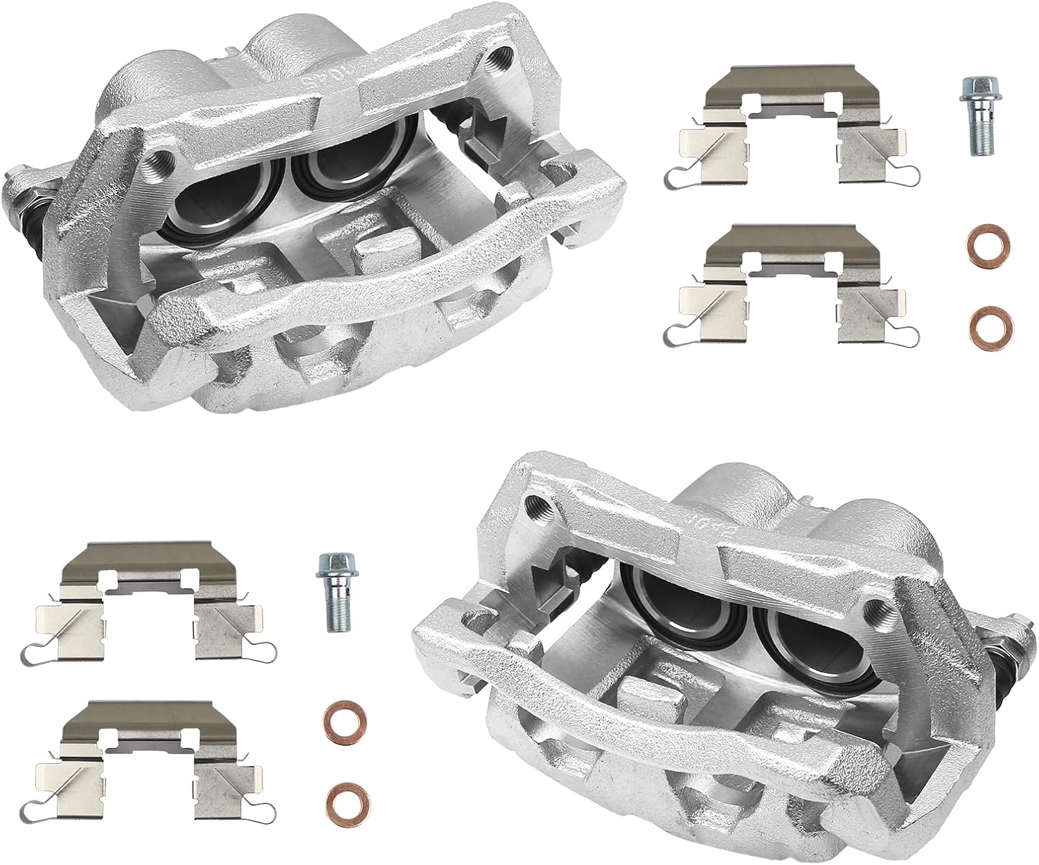 KUSATEC 19B2958 19B2959 Front Disc Brake Caliper w/Bracket Fit for Acura RDX 2007-2012; Honda Accord Crosstour 2010-2011/CR-V 2007-2016/Crosstour 2012-2015/Odyssey 2005-2010 Both Driver Passenger