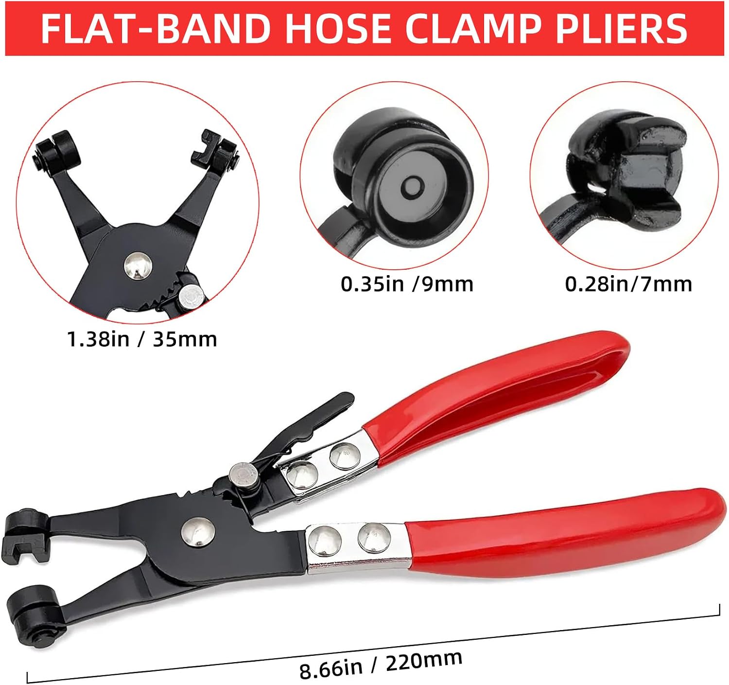 6 Pcs Fuel Line Pliers Set, Automotive Hose Removal Pliers for Auto Repair | Hose Clamp Plier Kit with Storage Bag, Includes Push Pin Pliers, Panel Removal & Electrical Disconnect Tools