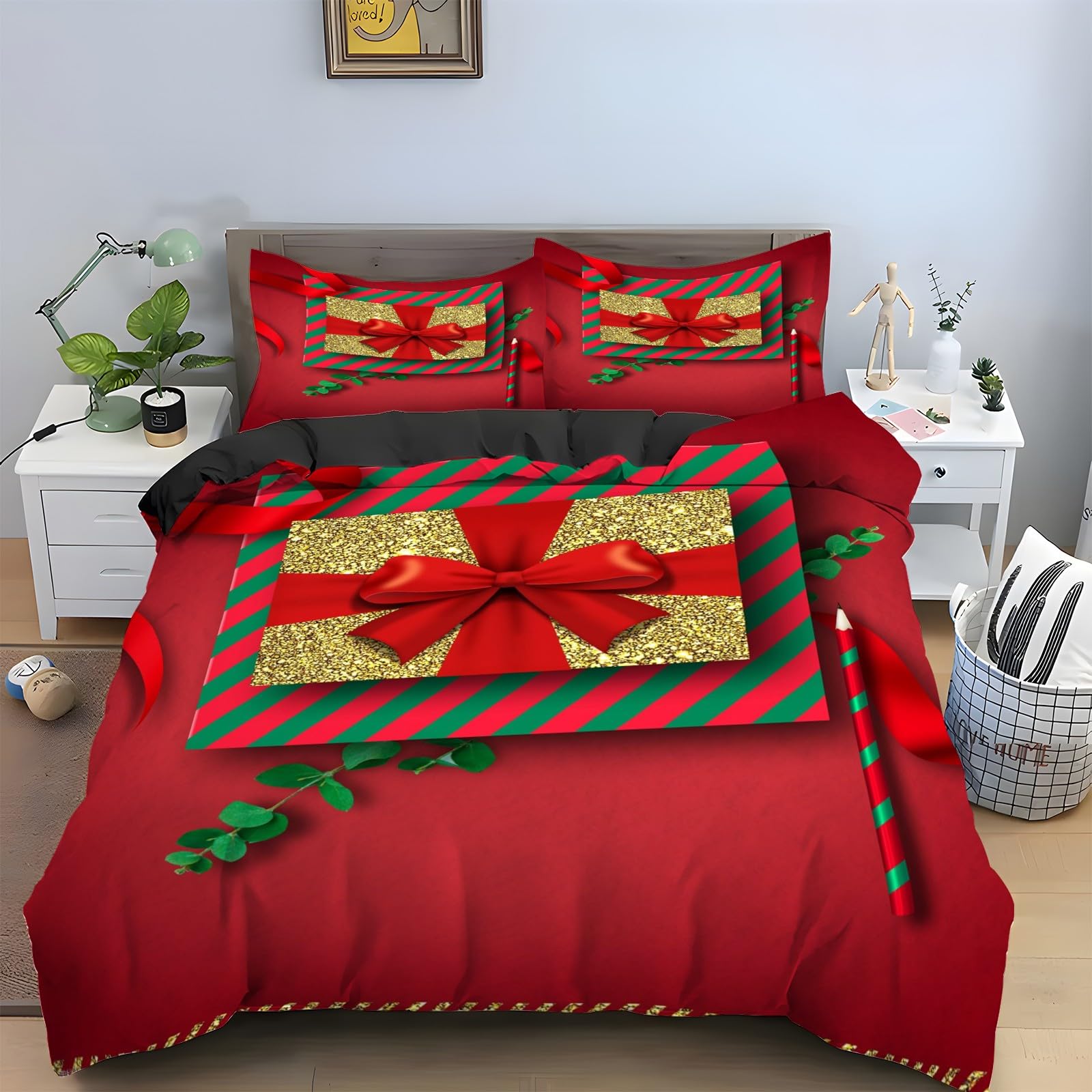 Ensemble de bedding 3 pièces en microfibre douce premium avec finitions zippées durables