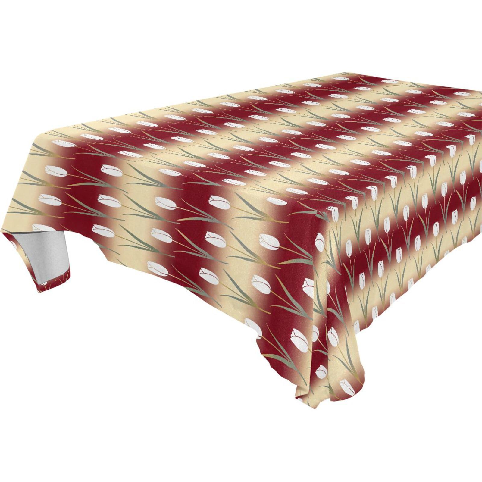 Nappe anti-taches protégez votre table des accidents avec style rouge jaune