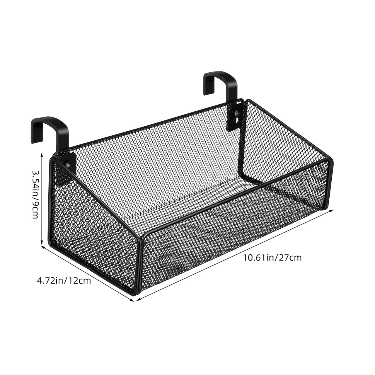 Pretyzoom Panier Suspendu De Rangement En MéTal Pour Chevet Organisateur De Chevet Suspendu Polyvalent Pour Lits SuperposéS Dortoirs Avec 10 Crochets Pour TéLéPhone Et Accessoires