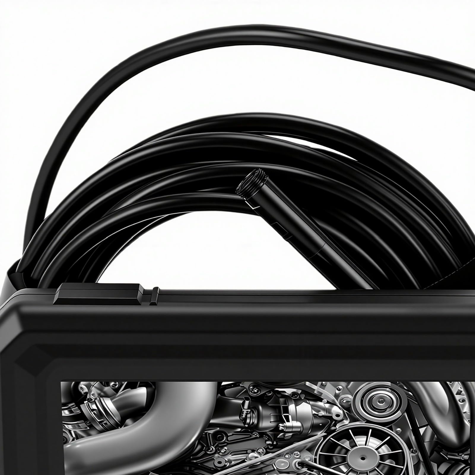 Annadue 4,3-Zoll-Doppelobjektiv-Endoskop-1080P-Inspektionskamera mit 8 LED-Leuchten, 16,4-Fuß-Halbkabel, IP67 Wasserdicht, für die Automatische Wartung, Hausinspektion, HVAC-Reparatur
