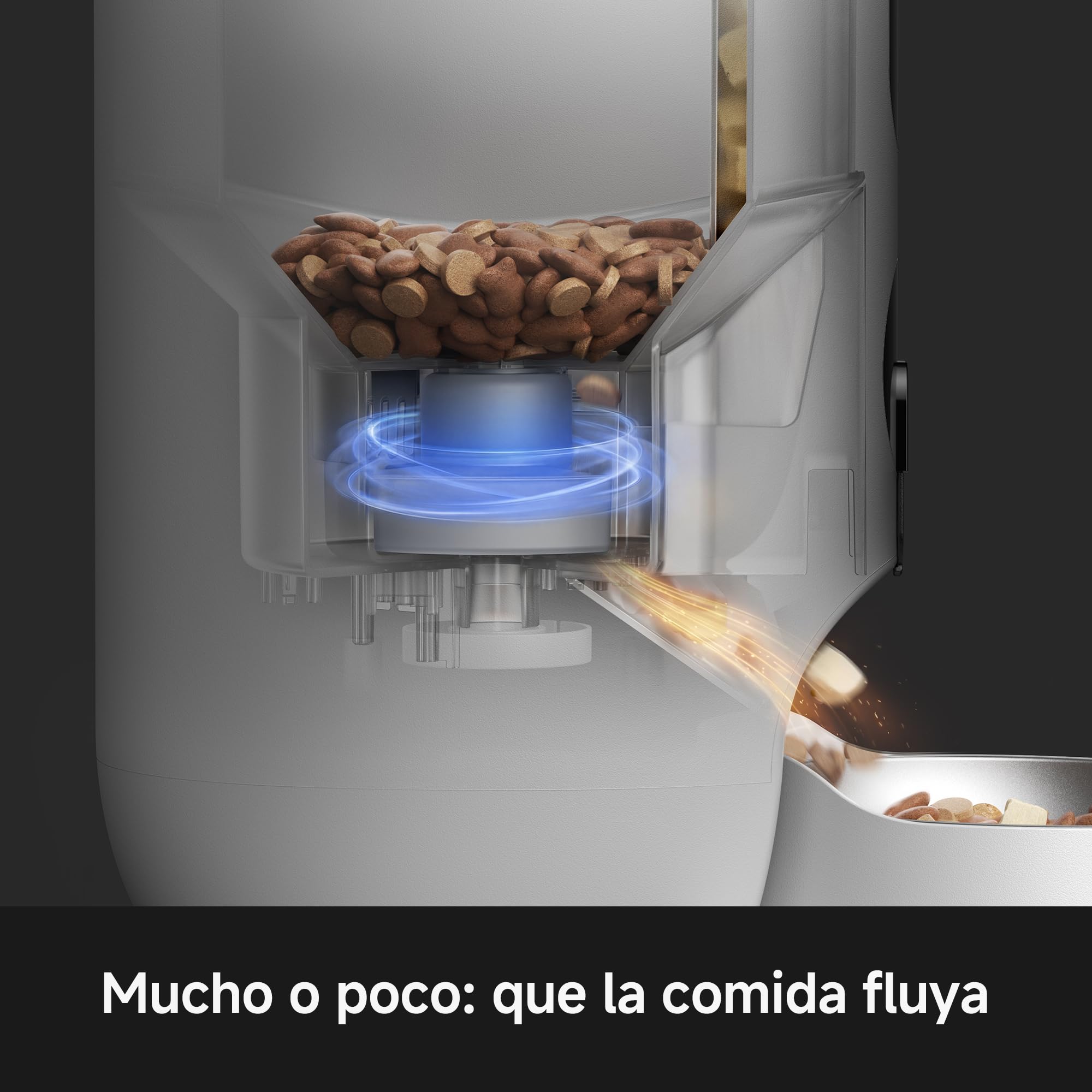 MOVA NutriPal 10 Ultra, comedero para Mascotas con Compartimento para 7 días de Suplementos, cámara HD 1080p, Amplia visión, 4 Modos, Panel de 4,2″, 4 L de Capacidad (20 días), para pienso de 12mm