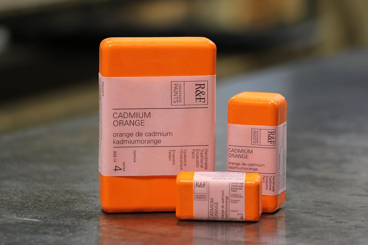 R&F 1044 Encaustic Paint, 40ml, Cadmium Orange