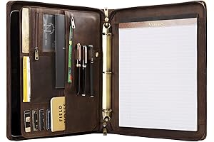 Premium Leather 3 Ring Portfolio: The Epitome of Style and Functionality