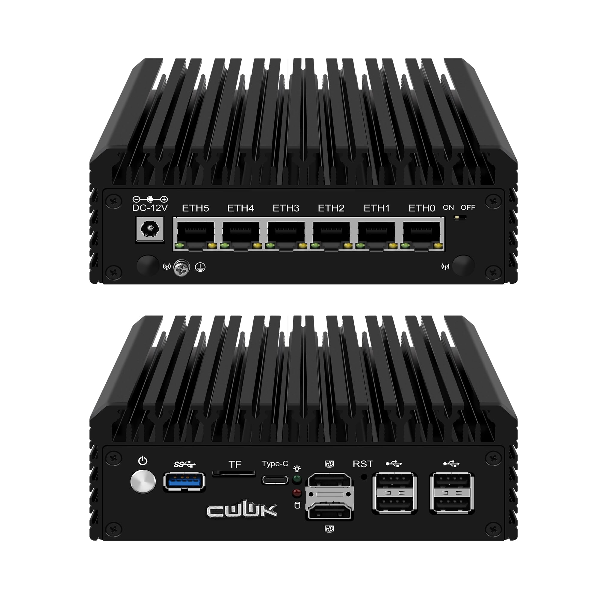 CWWK Mini PC N150 (Upgraded N100) Firewall Appliance, 6 Port i226-V 2.5GbE LAN OPNsense Mini Computer, F7 Fanless Micro PC NO RAM/SSD/OS, USB Type-C, 3-Display, TF, 2-NVMe, AES-NI