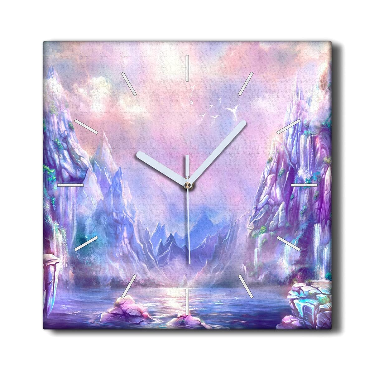 Horloge sur Toile sans tic-tac : Évasion Nature dans votre Salon