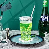 Vista 3 de LIYH - 100 vasos de plástico plateado de 16 onzas, vasos de plástico transparente con borde plateado, vasos transparentes desechables de gran