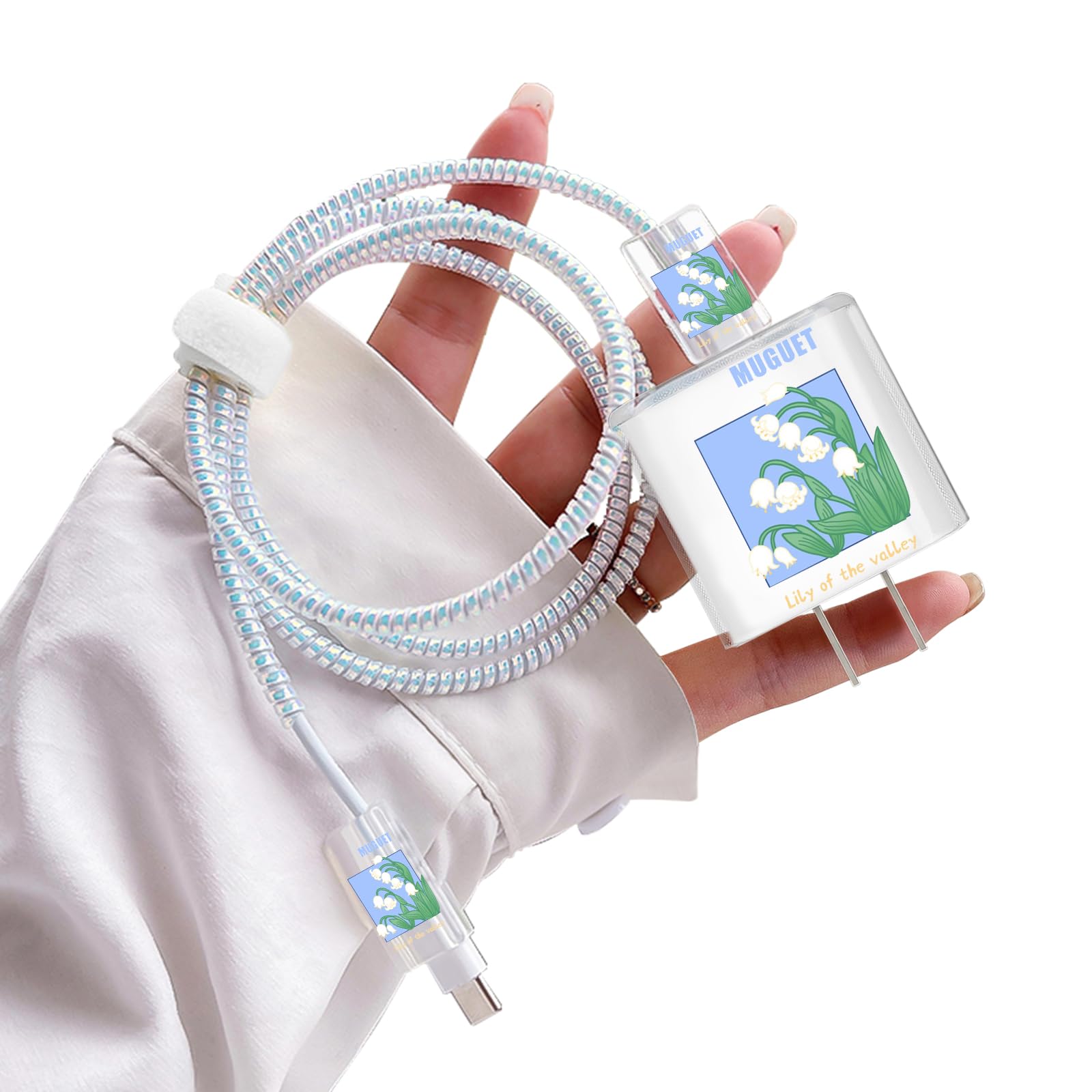 Kit Protezione Cavo IPhone Con Diamanti - Anti-morso Animali, Cover Per Caricabatterie 18/20W, Design Leopardo