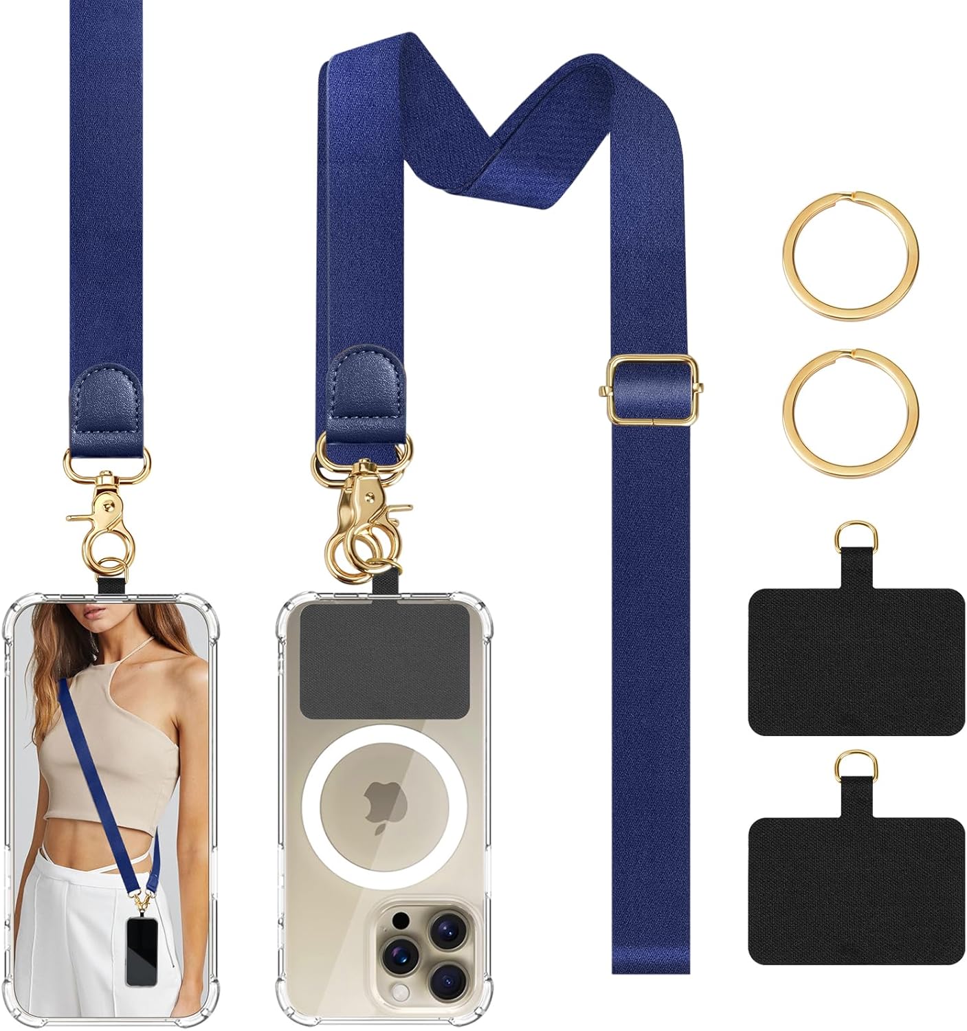 Aazon.co: TiOVO Universal Phone Lanyard Crossbody, Rhinestone Cell