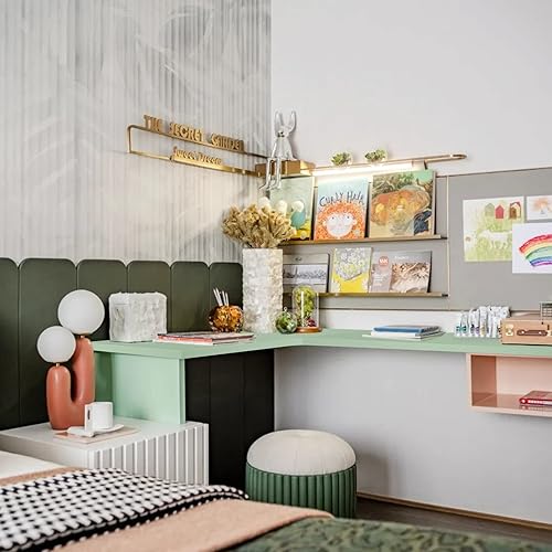 Miniatura 6 de Kaboon Mesa de color sólido de 46 x 24 pulgadas, mesa para escritorio de pie sentado, parte superior reversible de melamina, escritorios dobles para