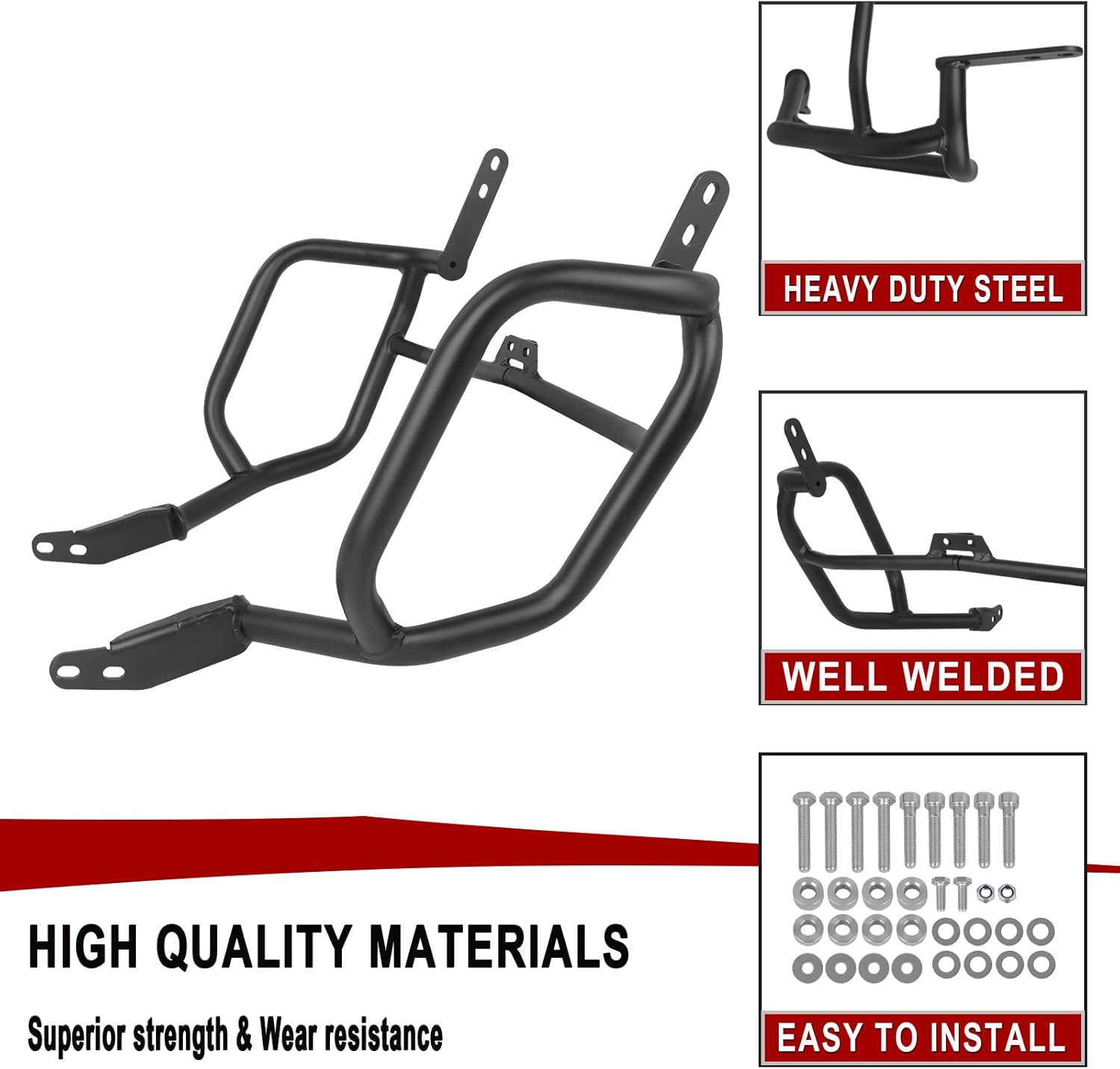 Highway Crash Bar Engine Guard Bumper Protector Replacement for Yamaha Tenere700 Tenere 700 2025 2026 (Upper and Lower)