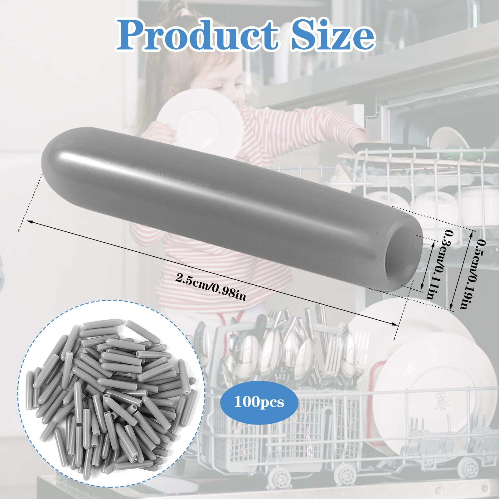 100Pcs Dishwasher Rack Caps Dishwasher Prong Rack Tips Dishwasher Prong Rack Covers Protectors Aa6f54b1 A835 4c6f B7ce 2f3d581a7ab3.f08bac306763620ffd0296e421137c9b - View #8