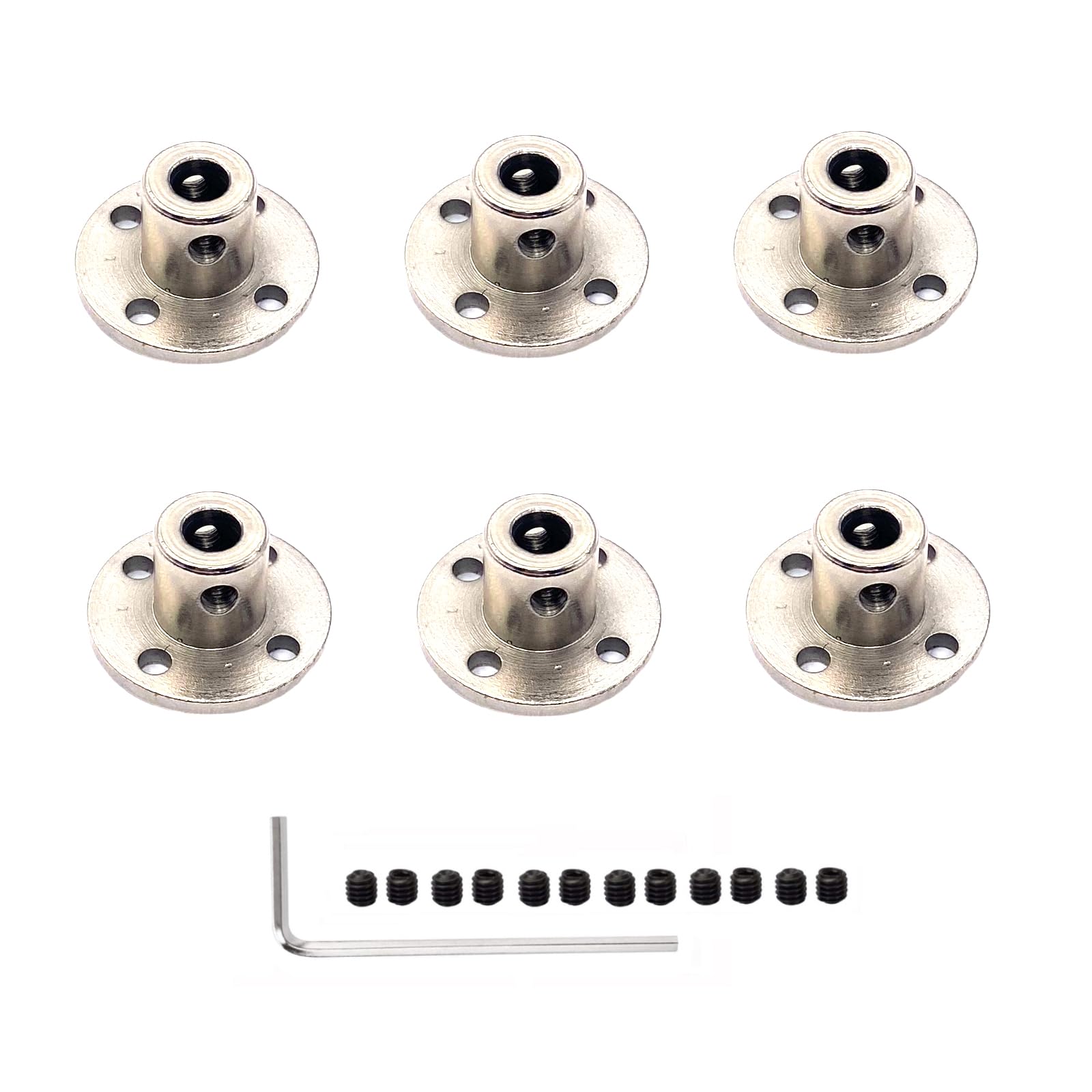 Rigid Flange Couplings - 6 Pcs for DIY Motors -22 Rigid Flange Couplings - 6 Pcs for DIY Motors -22