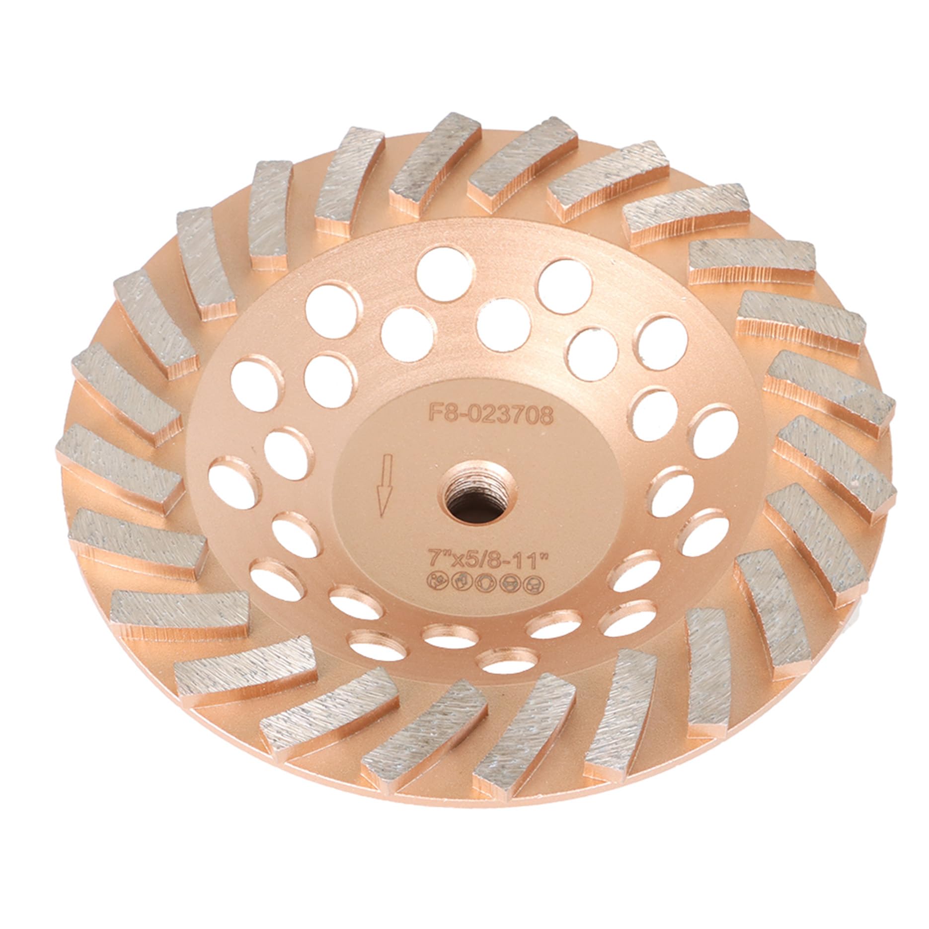 LiGuVCY 7 Inch Diamond Grinding Wheels, 24 Turbo Concrete Turbo Diamond Grinding Cup Wheels 5/8inch-11 Arbor