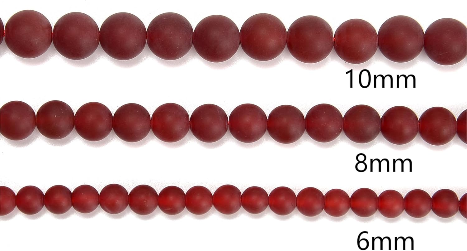 6mm 128pcs Natural Carnelian Matte Round Genuine Real Stone Gemstone DIY Beads for Jewelry Making - Image 5