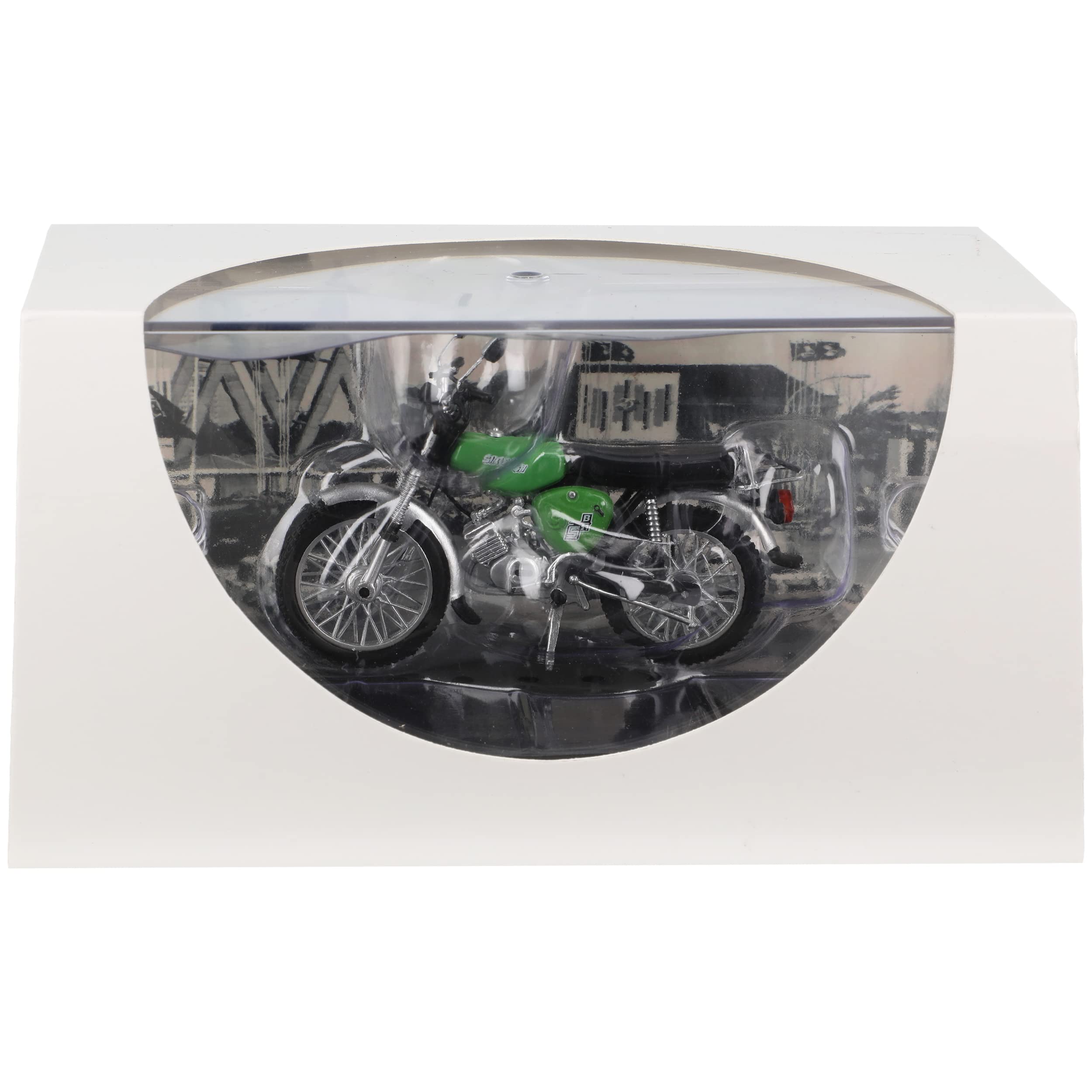 Ixo Defekte Vitrine Simson S 51 Saft Grün 1980-1990 DDR Mokick Moped 1/24 Atlas Modell Motorrad