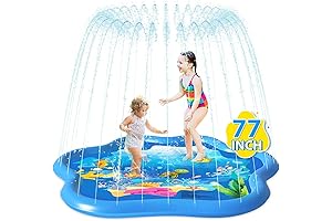 JONYJ Splash Pad: A Thrilling 77" Water Park for Kids