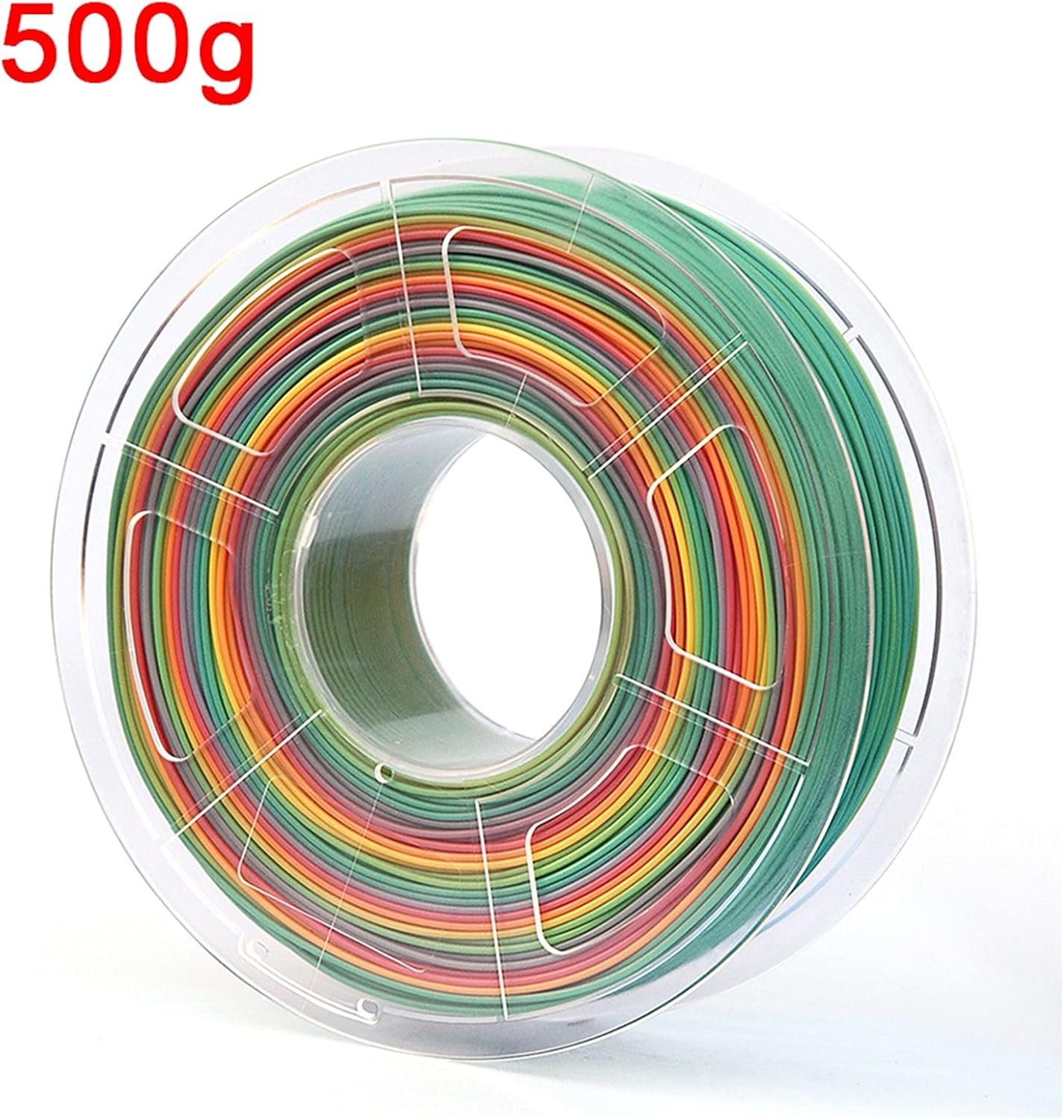 1.75mm PLA Rainbow 3D Printer Filament Sublimation Peacock Color 3D Printing Materials 1kg/500g/250g Plastic Polychrome Filament (Color : 1a Rainbow PLA 250g)