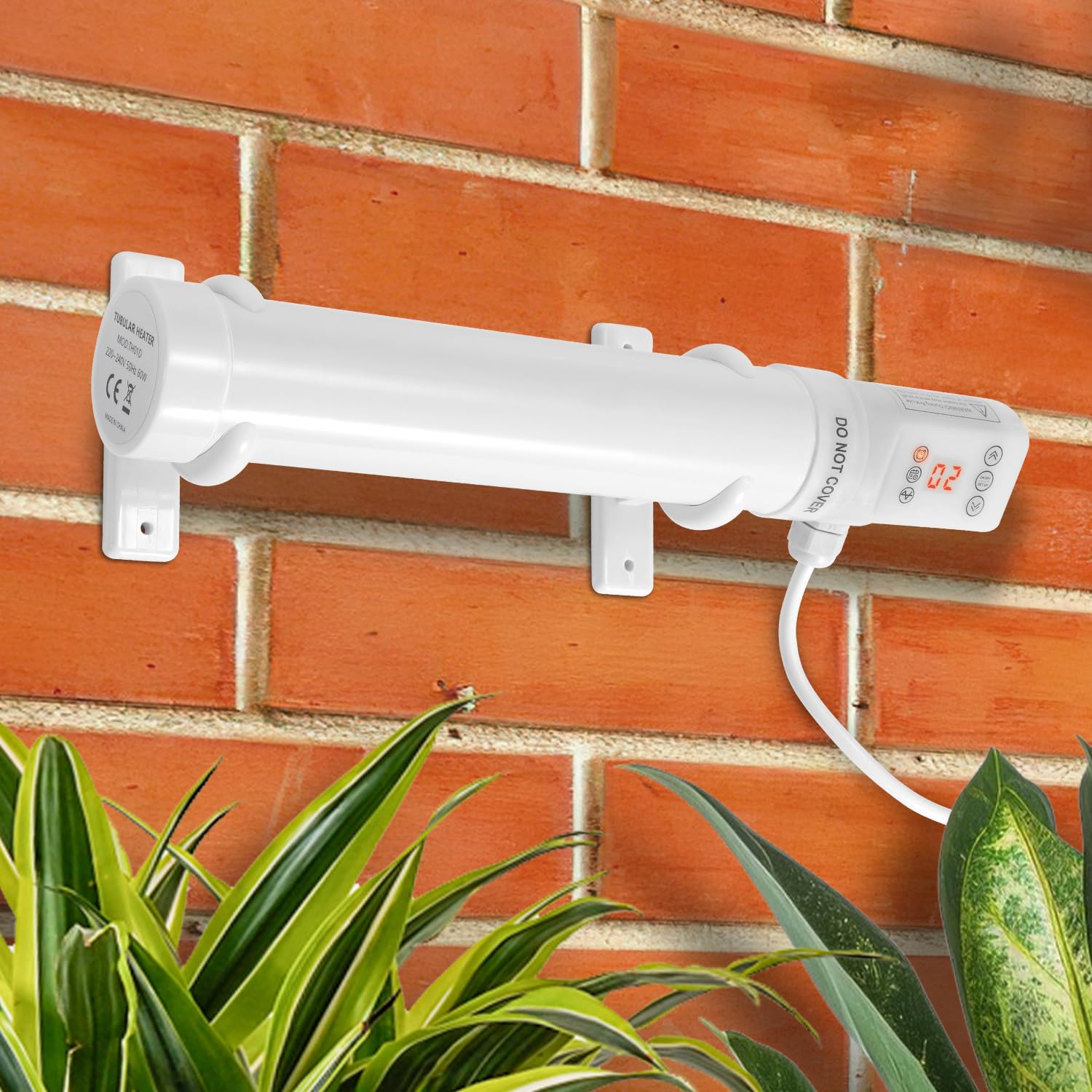 Riscaldamento per serra, 60 W, con timer, 34 cm, protezione antigelo per