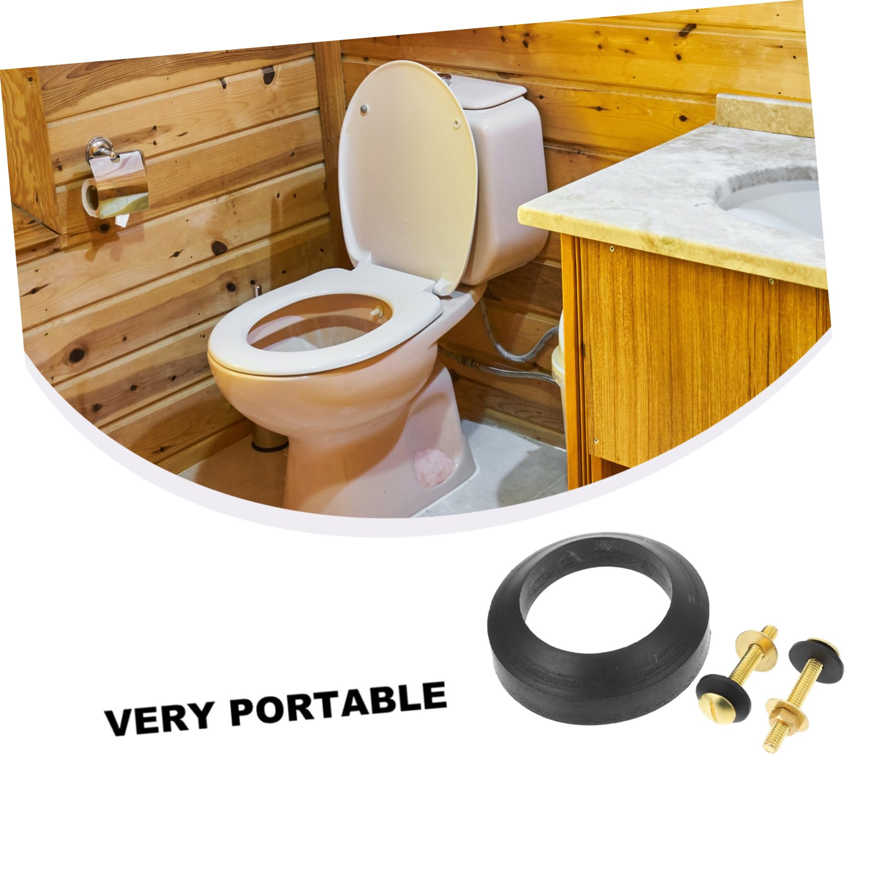 3 Set Home Closestool Ricambi Guarnizione Rubinetto A Sfera Per Cassetta Del Wc Adesivo Acqua Rotonda Kit Serbatoio Wc Raccordo Di Fissaggio Forniture Per Wc Per La Casa Parti Per