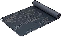 Gaiam Dry-Grip Yoga Mat 5mm Thick Non-Slip for Hot Yoga, Pilates & Workouts - Moisture-Wicking Grip, Cushioned Support 68x24"