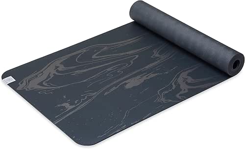 Gaiam Dry-Grip Yoga Mat - 5mm Thick Non-Slip Exercise &