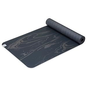Gaiam Dry-Grip Yoga Mat - 5mm Thick Non-Slip Exercise Fitness Mat for Standard or Hot Yoga Pilates and
