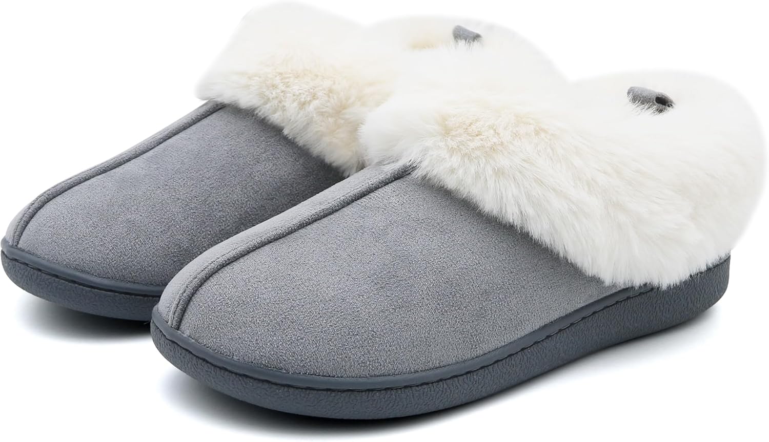 Jerzmy House Slippers for Women, Memory Foam Fuzzy Woman Slippers Suede Faux Fur with Arch Support Plush Lining Collar, Comfy Warm Winter Home Shoes for Indoor Outdoor - Image 3