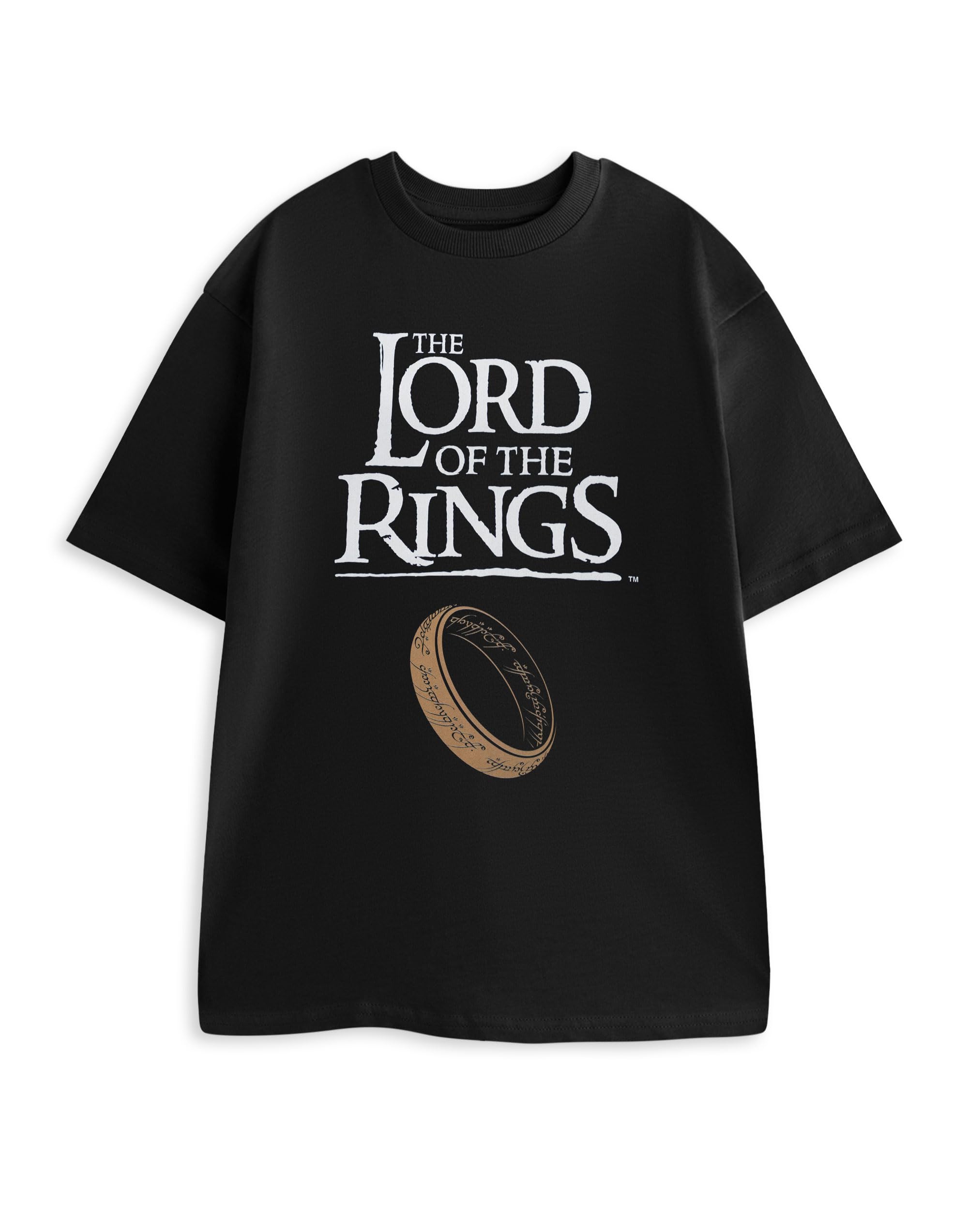 Lord of The Rings One Ring Black Graphic Tee | Unisex Short Sleeve T-Shirt | My Precious Crew Neck Top | Movie Merchandise | Adult Streetwear | Lord of The Rings Merch - XX-Large