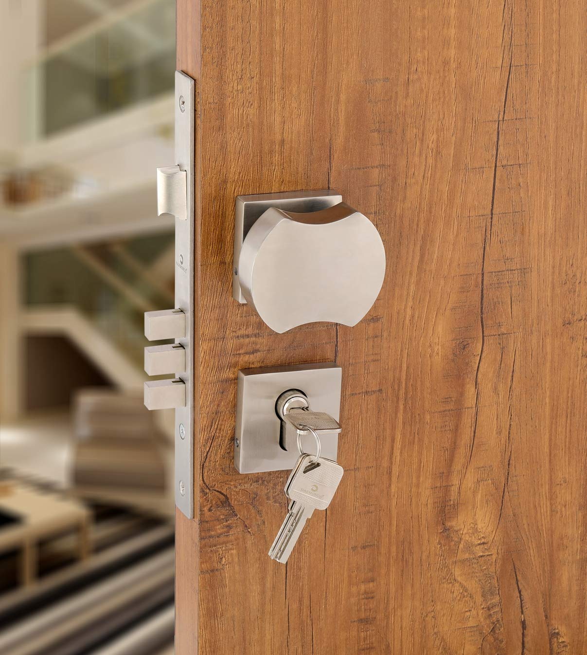 HARMONUS Zinc Alloy Mortise Door Lock Handle/Rose Mortice Handle with Lock Body and 70mm Cylinder Computeries- 3 Keys (Matt/HI-5127) (B07YJKRBZ5) Amazon Price History, Amazon Price Tracker