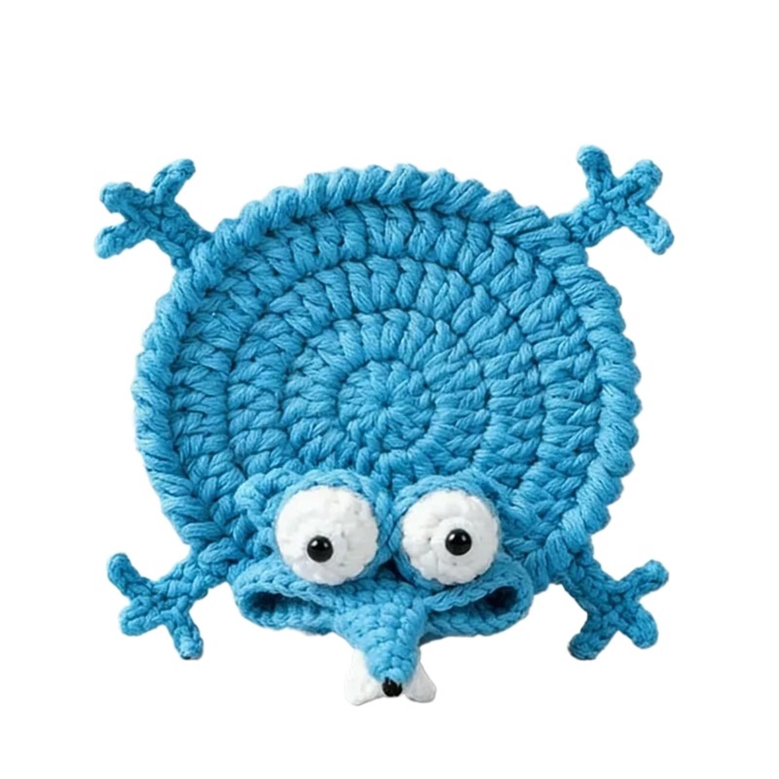 Dessous de verre en crochet chat pour table basse et decoration de salon cosy