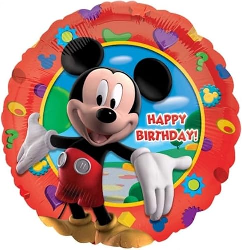 Miniatura 3 de Globos de fiesta de cumpleaños de Mickey Mouse  Juego de 4 globos temáticos de Micky Mouse en varios estilos para un ramo de cumpleaños especial