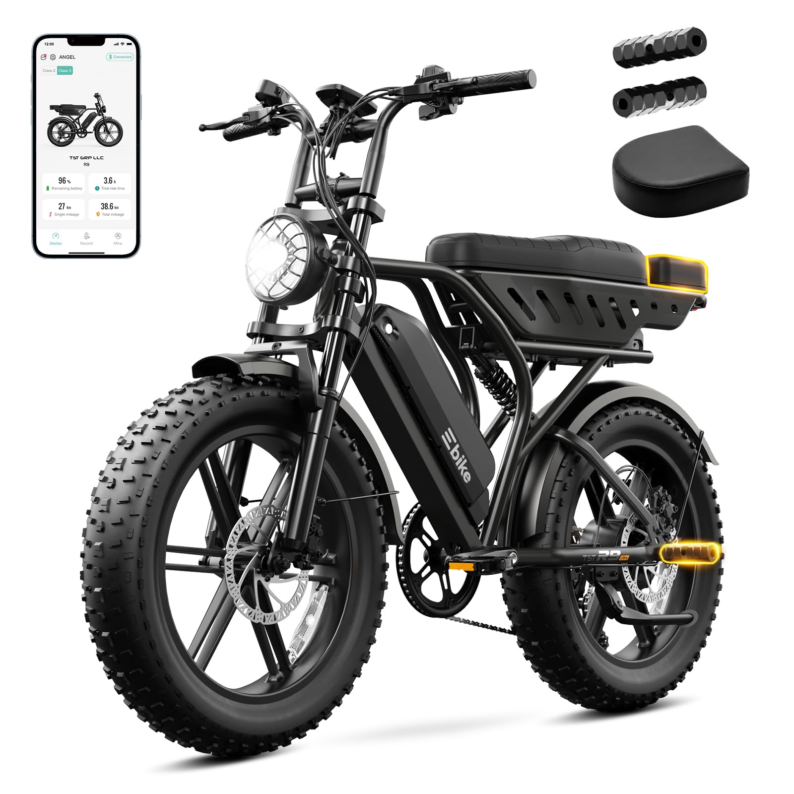 TST Electric Bike for Adults, 48V 15 Ah Battery, 2000W Peak Motor, 28MPH
