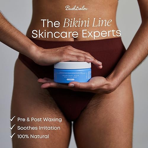 Miniatura 5 de Bushbalm Exfoliante Nude (8.0 fl oz) para la prevención de pelos encarnados y protuberancias y afeitadora eléctrica Francesca Trimmer para aseo