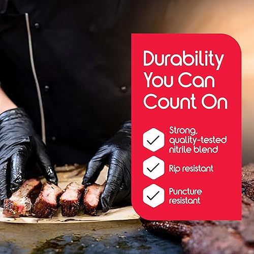 Miniatura 10 de Inspire Guantes negros de nitrilo  Los guantes negros de calidad original desechables sin látex  4.5 de cocina