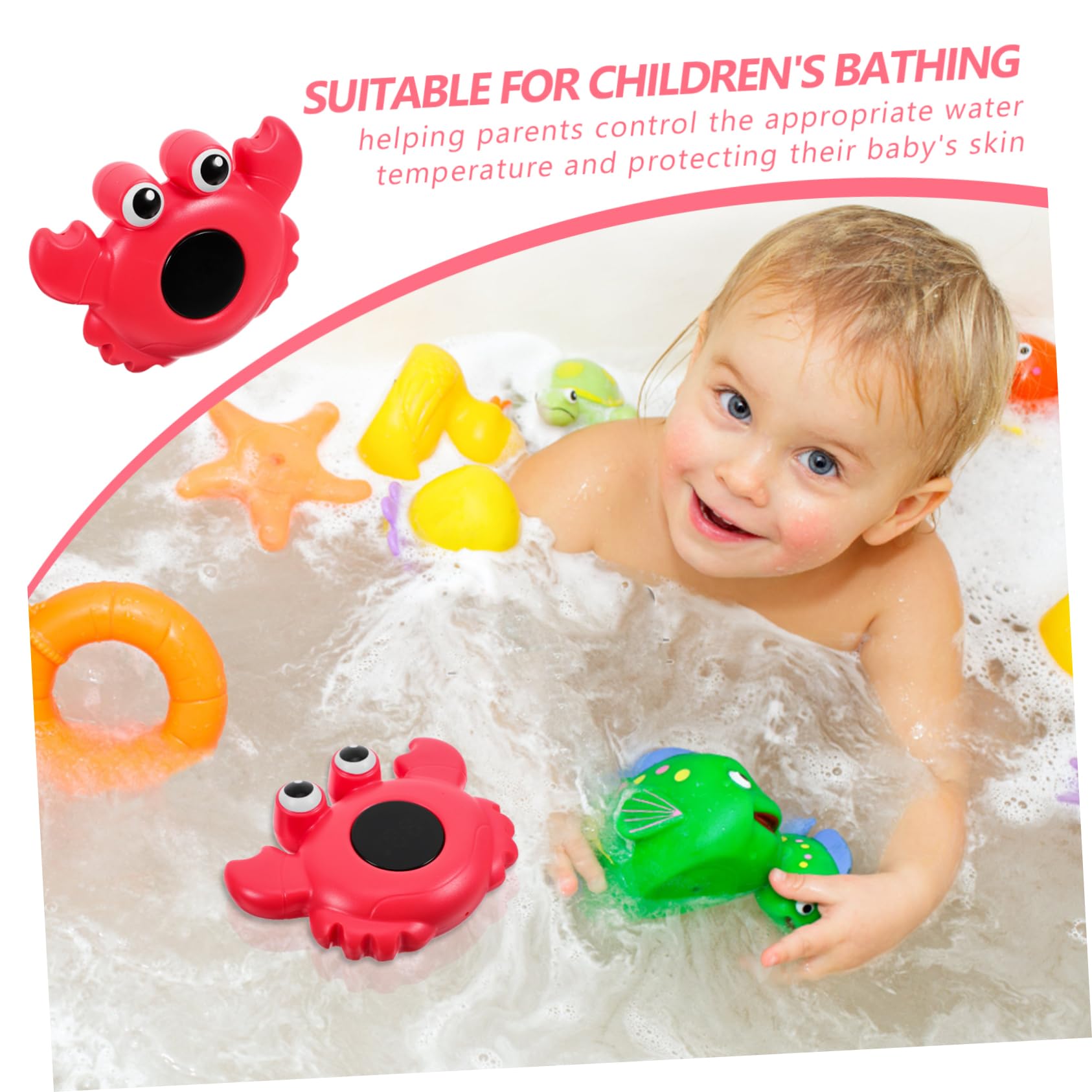 VICASKY 4 Stück Tierfreundliches Digitales Wasserthermometer für Badewanne Pool Schwimmendes Thermometer für Wassertemperatur für Sicher zu Bedienen