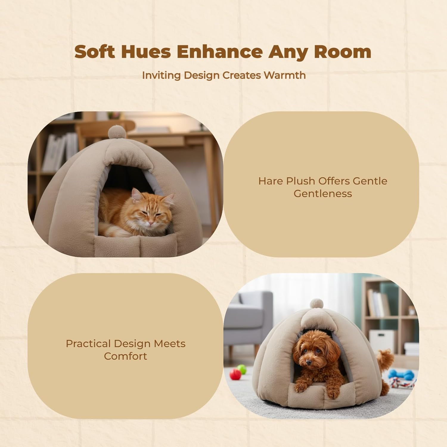 犬猫用ベッド 洗濯簡単 ふわふわ 室内用 安心感, L