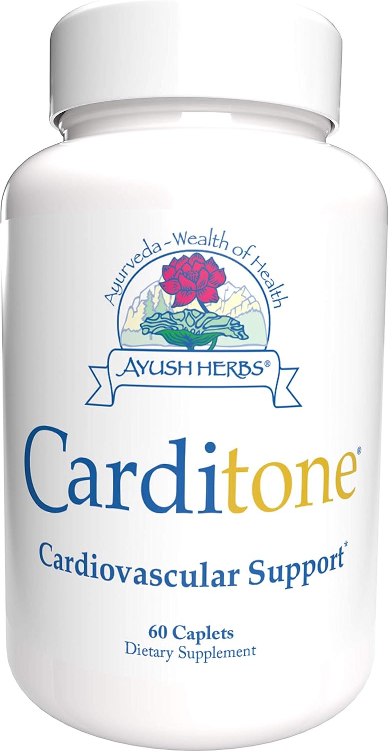Ayush Herbs Carditone, Unbeatable Blood Pressure and Cardiovascular Support Herbal Supplement, 60 Tablets : Health & Household
