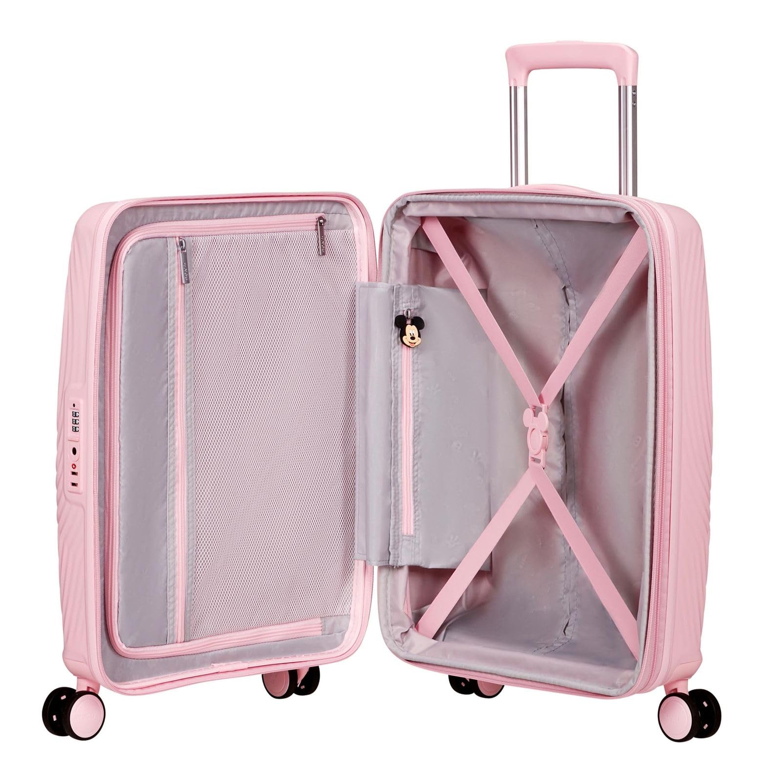 American Tourister Trolley Mickey Magic 55/20 EXP TSA Mickey Pastel Pink Rosa