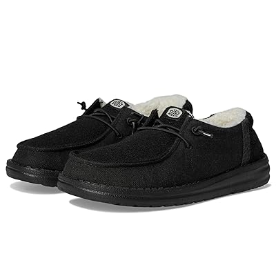 Hey Dude Kids Wendy Brushed Cozy (Little Kid/Big Kid) Girls Shoes Black/Black