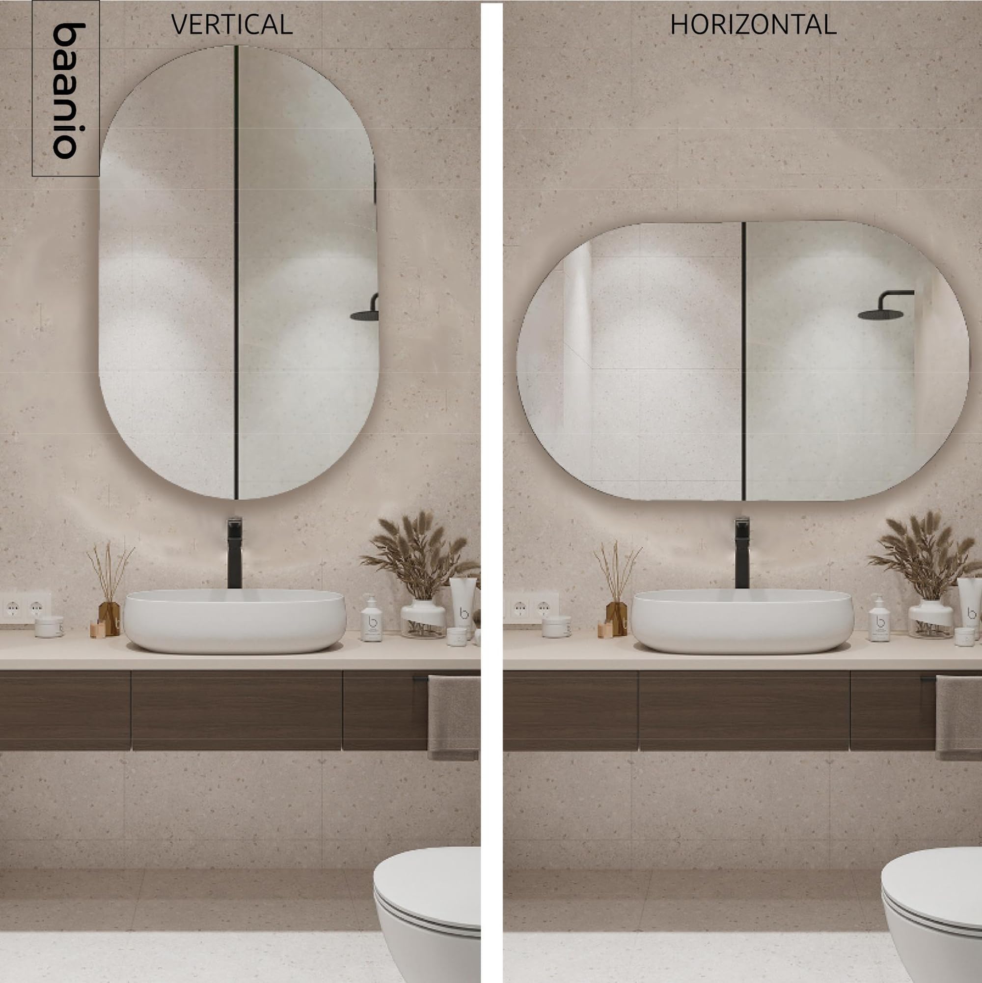 Ovolux - Espejo Baño Luz LED Cálida Ovalado 60x100 con antivaho | Espejo Retroiluminado | Plata Ecológica de 4 mm y Fácil Instalación | Montaje Horizontal o Vertical