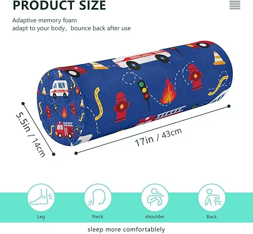 Miniatura 3 de Yuiboo Ambulancia Bombero, Camión de Bomberos, Almohada para Camión de Camión de Camión de Camión de Cama Almohada Rodillo Almohada Decorativa