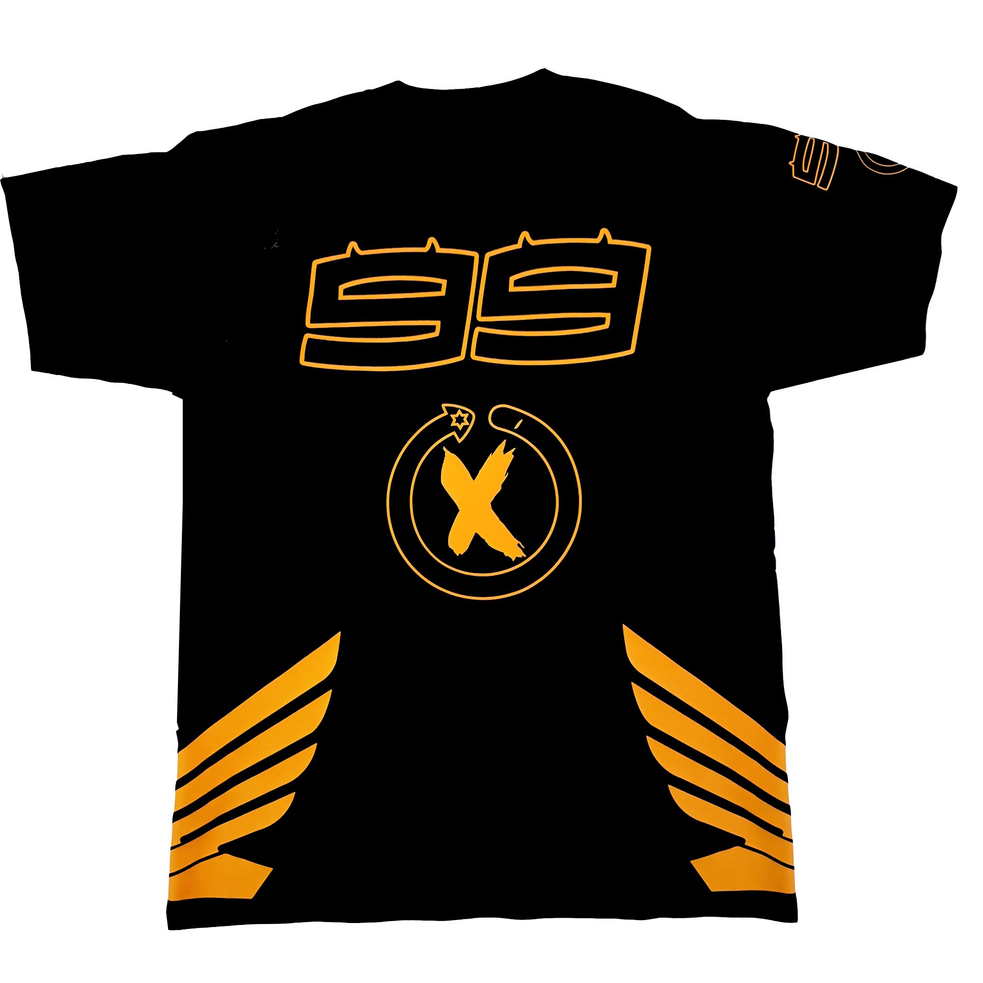 Lorenzo 99 T-Shirt, 2019 Moto GP Style, Flügel, Schwarz