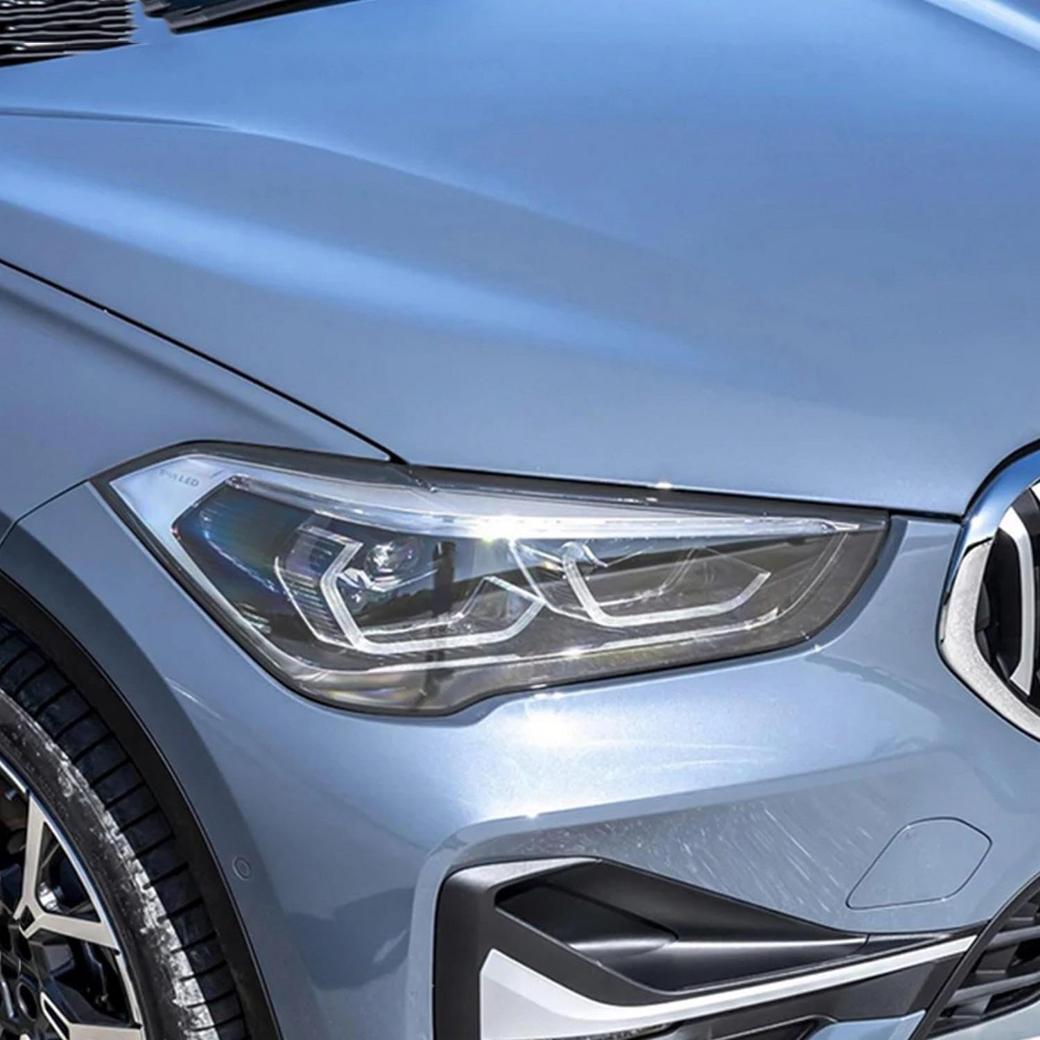 Film de protection phare BMW X1 F48 en TPU transparent fumé pour modèles 2015